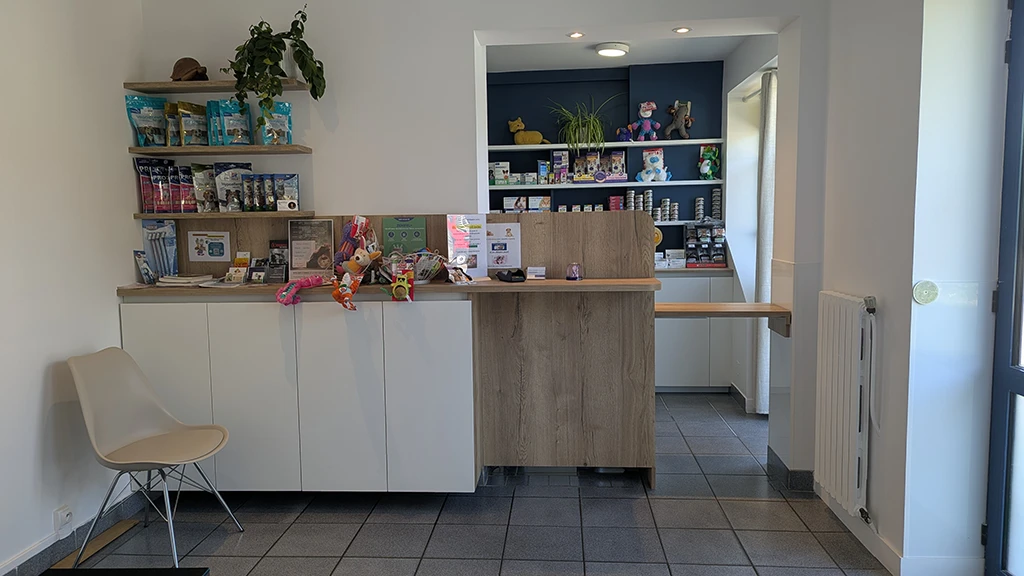 salle d'attente de la lcinique veterinaire churchill à vannes